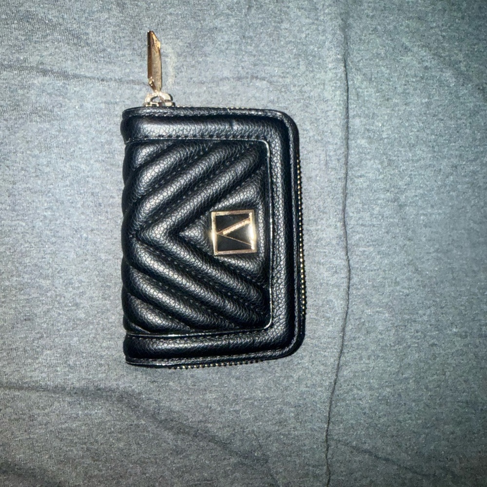 Victoria's Secret Black Quilted Wallet with Gold Detail